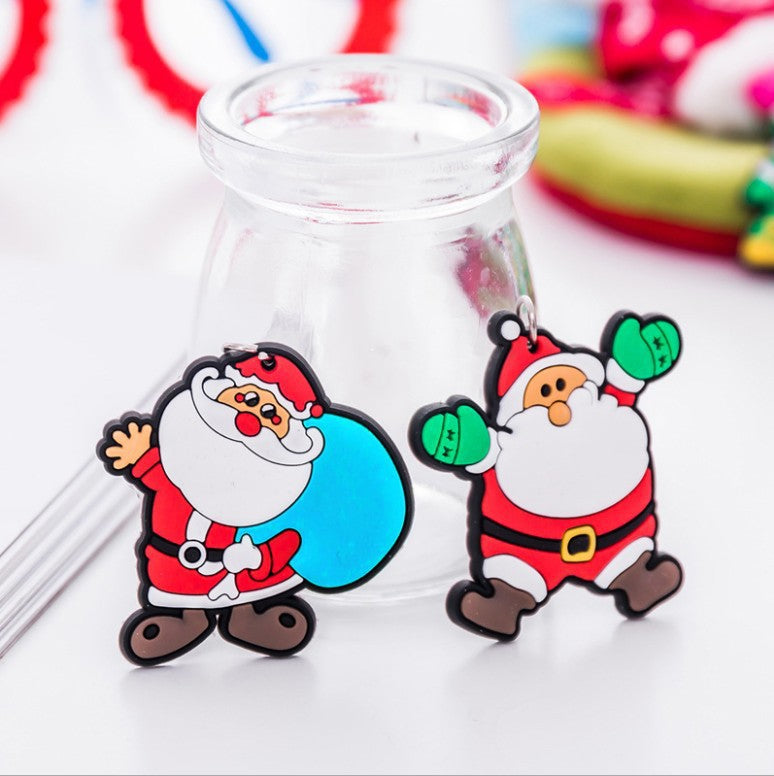 Decoraciones navideñas de silicona al por mayor llavero